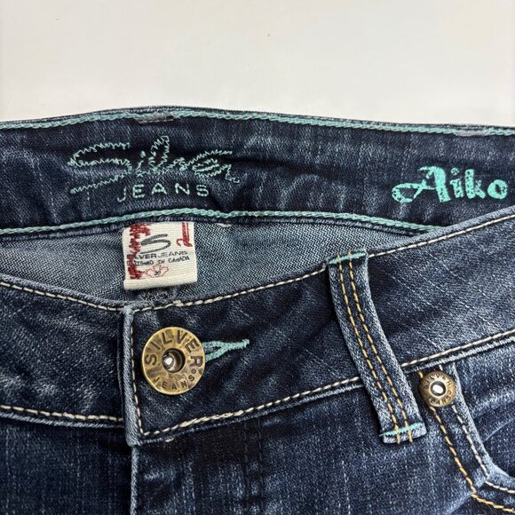 Silver Jeans Aiko Bootcut Women's size 30 Dark Wash Blue Denim Jeans   Great Con - Picture 3 of 5